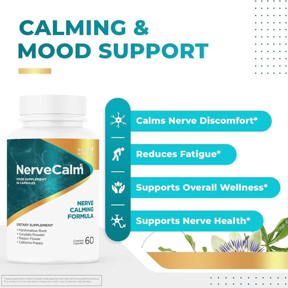 Nerve Calm is a natural nerve support formula designed to help reduce burning, tingling, and numbness by restoring the nutrients your nerves need.