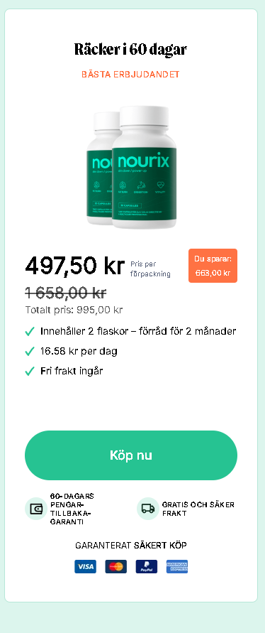 Nourix™ Kapslar är ett av de nya viktminskningstillskott som genererar stort intresse på marknaden. Innan du dyker in, låt oss upptäcka all viktig information om denna produkt som lovar naturlig och varaktig viktminskning.